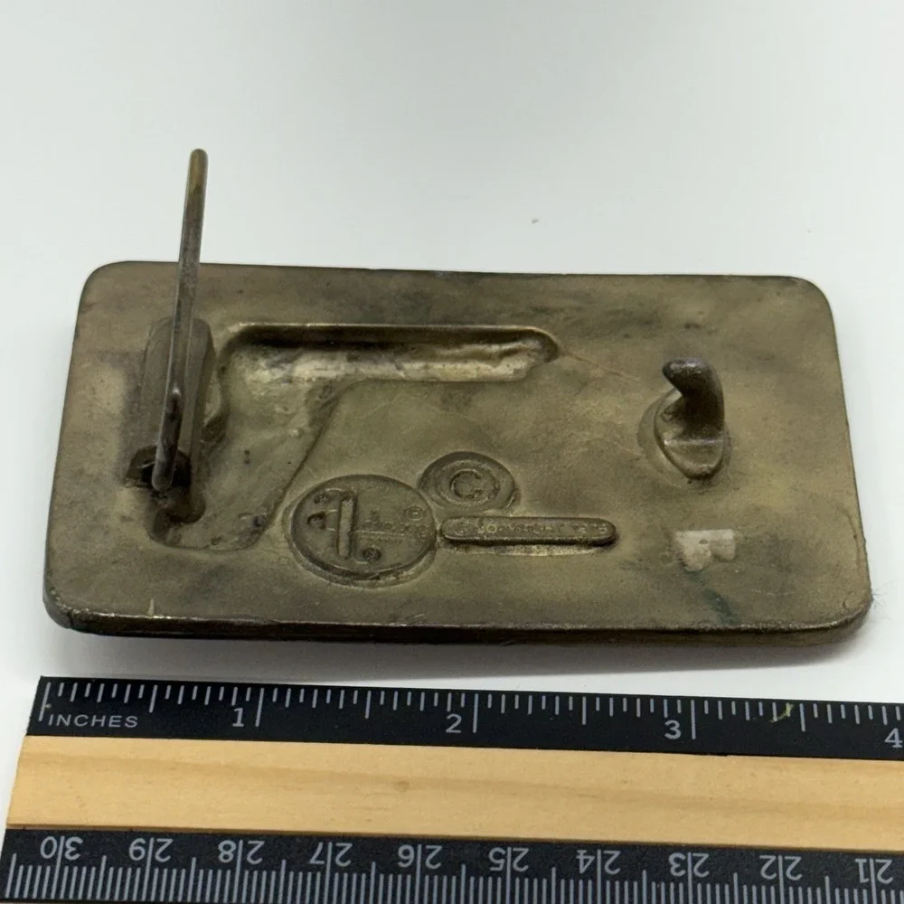 VTG Adezy Denver Brass Walther P.38 Belt Buckle‎ Americana WW2 9mm Memorabilia
